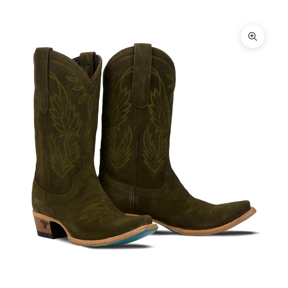 SANDAGA MIDI - OLIVE SUEDE LANE BOOTS